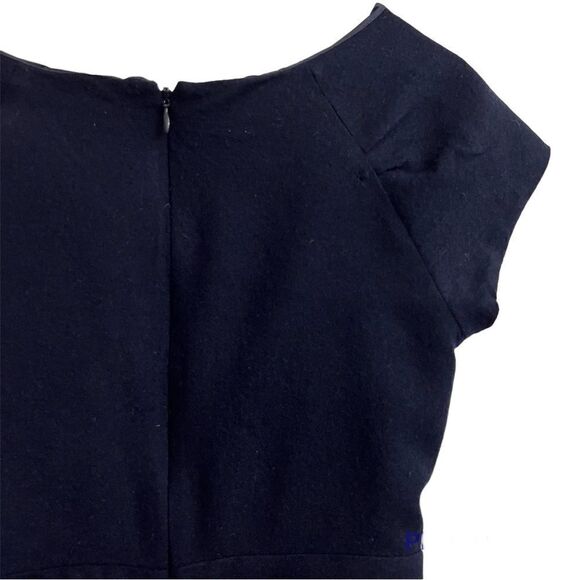 J. Crew Navy 100% Wool Origami Sheath Dress 12 SP - Picture 4 of 13